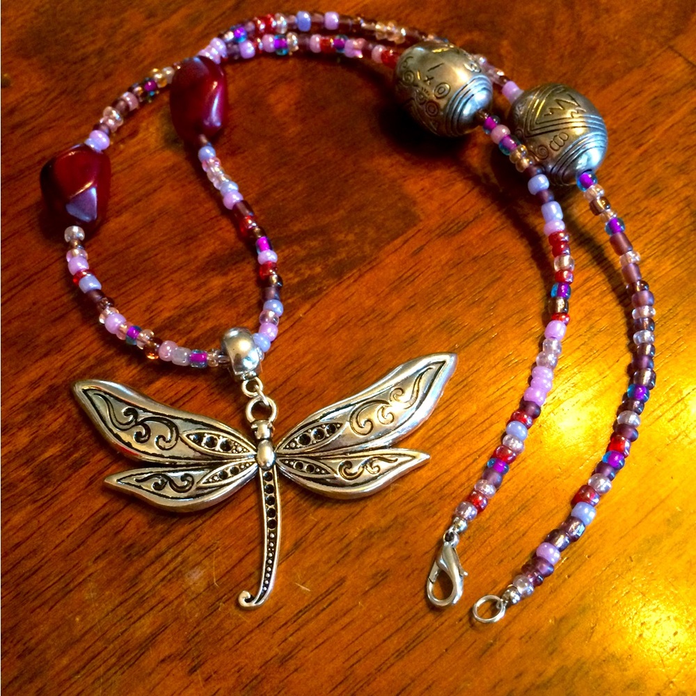 Firefly Czech beaded Necklace